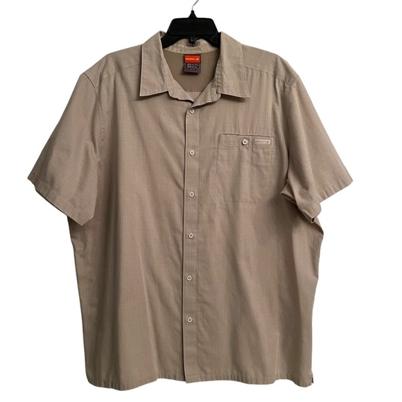 Merrell Other - Men’s Merrell Opti-Wick UPF 30+ Khaki Short Sleeve Outdoor Hiking Shirt Size XXL